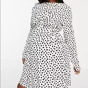 ASOS tie front nursing and maternity dress